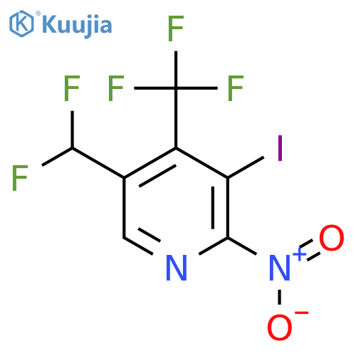 5-(Difluoromethyl)-3-iodo-2-nitro-4-(trifluoromethyl)pyridine structure