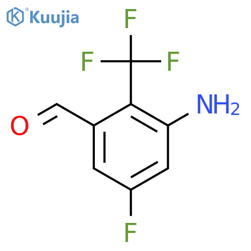 3-Amino-5-fluoro-2-(trifluoromethyl)benzaldehyde structure