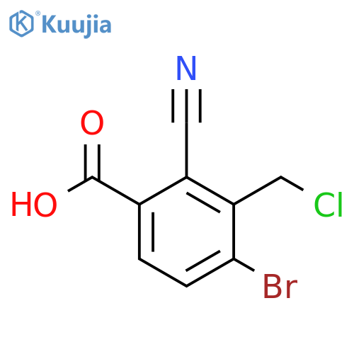 4-Bromo-3-chloromethyl-2-cyanobenzoic acid structure