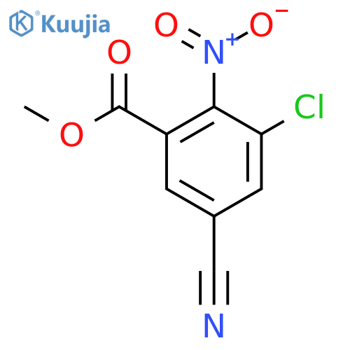 Methyl 3-chloro-5-cyano-2-nitrobenzoate structure