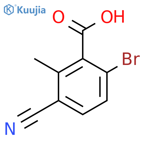 6-Bromo-3-cyano-2-methylbenzoic acid structure