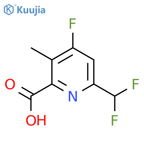 6-(Difluoromethyl)-4-fluoro-3-methylpyridine-2-carboxylic acid structure