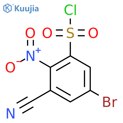 5-Bromo-3-cyano-2-nitrobenzenesulfonyl chloride structure