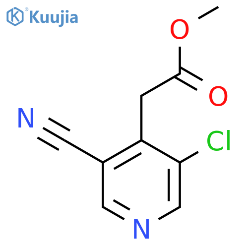 Methyl 3-chloro-5-cyanopyridine-4-acetate structure