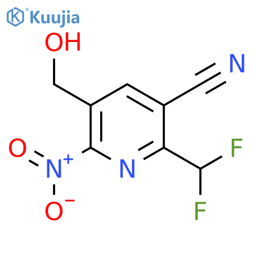 3-Cyano-2-(difluoromethyl)-6-nitropyridine-5-methanol structure