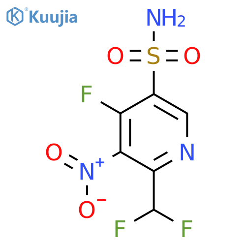 2-(Difluoromethyl)-4-fluoro-3-nitropyridine-5-sulfonamide structure