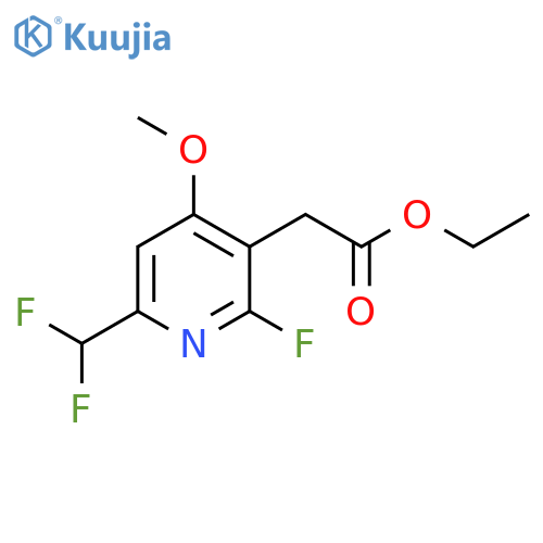 Ethyl 6-(difluoromethyl)-2-fluoro-4-methoxypyridine-3-acetate structure