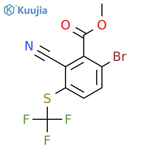 Methyl 6-bromo-2-cyano-3-(trifluoromethylthio)benzoate structure