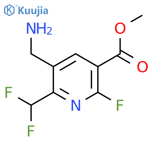 Methyl 3-(aminomethyl)-2-(difluoromethyl)-6-fluoropyridine-5-carboxylate structure