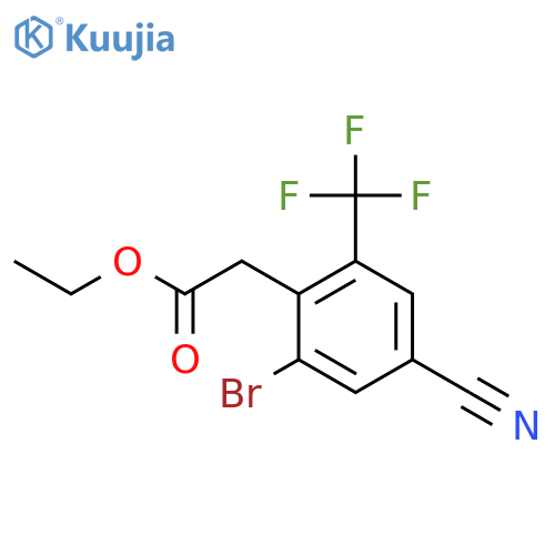 Ethyl 2-bromo-4-cyano-6-(trifluoromethyl)phenylacetate structure