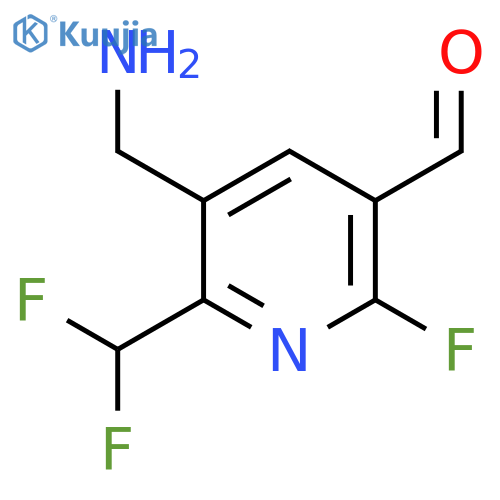 3-(Aminomethyl)-2-(difluoromethyl)-6-fluoropyridine-5-carboxaldehyde structure