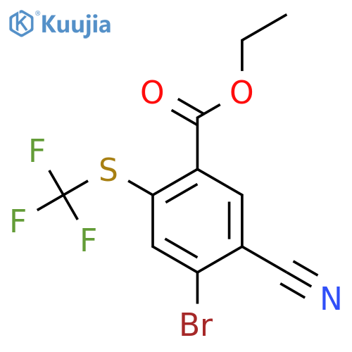 Ethyl 4-bromo-5-cyano-2-(trifluoromethylthio)benzoate structure