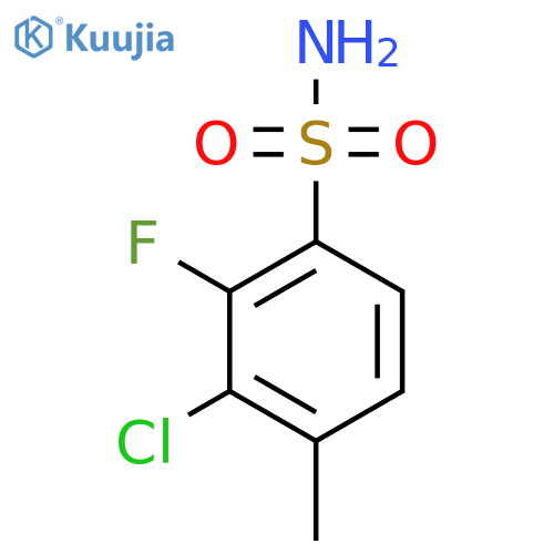 3-Chloro-2-fluoro-4-methylbenzenesulfonamide structure