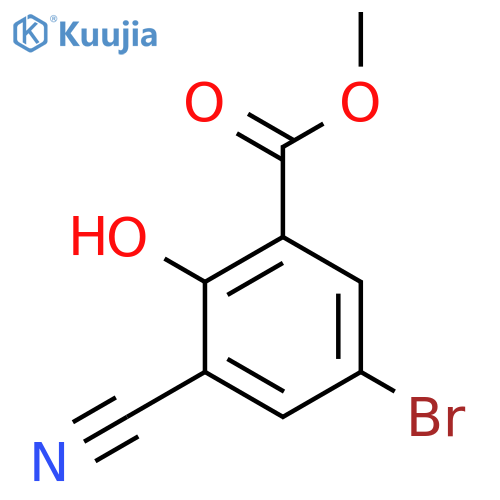 Methyl 5-bromo-3-cyano-2-hydroxybenzoate structure