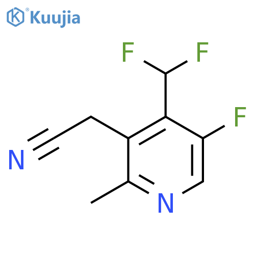 4-(Difluoromethyl)-5-fluoro-2-methylpyridine-3-acetonitrile structure