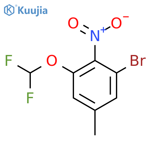 5-Bromo-3-difluoromethoxy-4-nitrotoluene structure