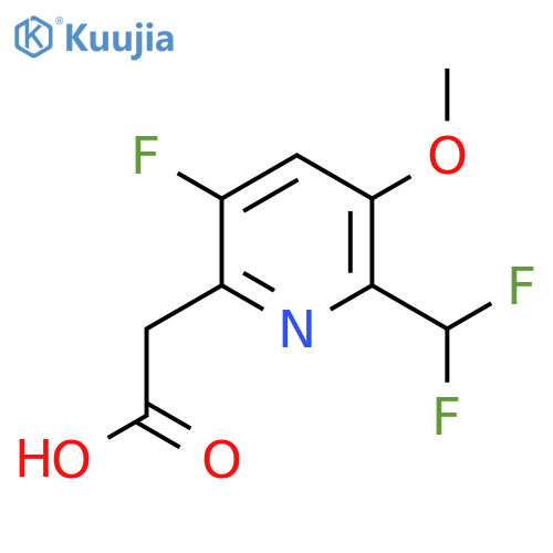 2-(Difluoromethyl)-5-fluoro-3-methoxypyridine-6-acetic acid structure