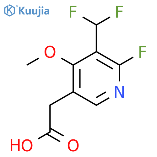 3-(Difluoromethyl)-2-fluoro-4-methoxypyridine-5-acetic acid structure