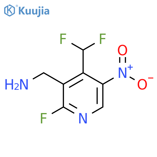 3-(Aminomethyl)-4-(difluoromethyl)-2-fluoro-5-nitropyridine structure