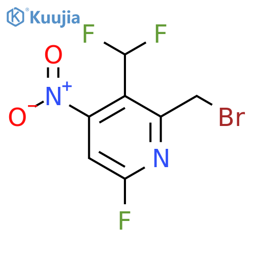 2-(Bromomethyl)-3-(difluoromethyl)-6-fluoro-4-nitropyridine structure