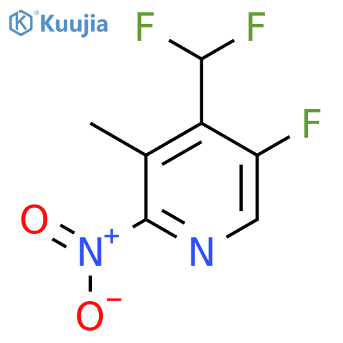 4-(Difluoromethyl)-5-fluoro-3-methyl-2-nitropyridine structure