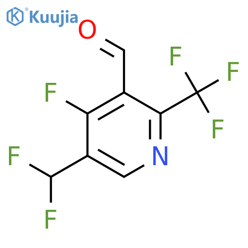 5-(Difluoromethyl)-4-fluoro-2-(trifluoromethyl)pyridine-3-carboxaldehyde structure