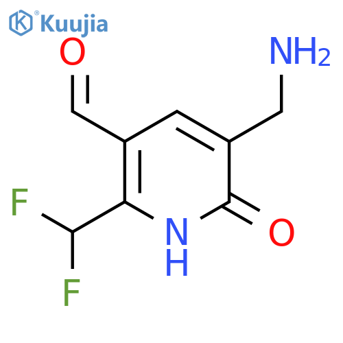 3-(Aminomethyl)-6-(difluoromethyl)-2-hydroxypyridine-5-carboxaldehyde structure