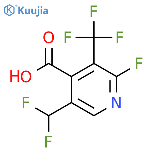 5-(Difluoromethyl)-2-fluoro-3-(trifluoromethyl)pyridine-4-carboxylic acid structure