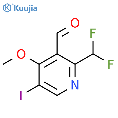 2-(Difluoromethyl)-5-iodo-4-methoxypyridine-3-carboxaldehyde structure