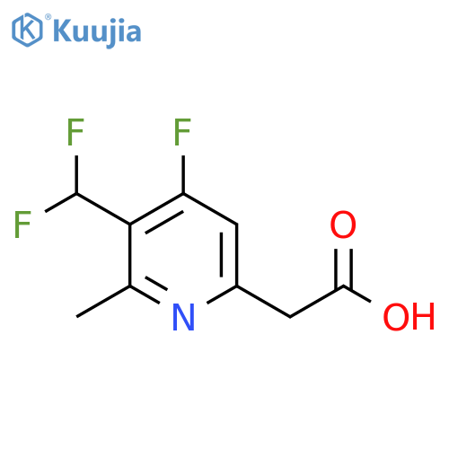 3-(Difluoromethyl)-4-fluoro-2-methylpyridine-6-acetic acid structure