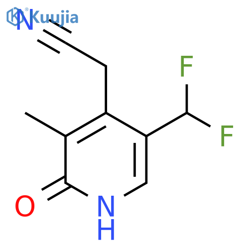 5-(Difluoromethyl)-2-hydroxy-3-methylpyridine-4-acetonitrile structure