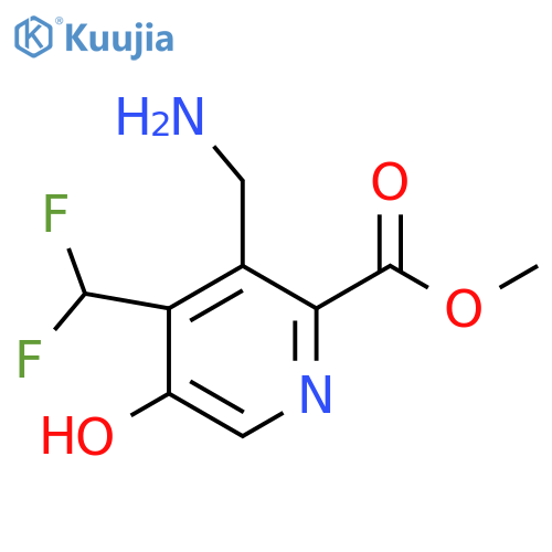 Methyl 3-(aminomethyl)-4-(difluoromethyl)-5-hydroxypyridine-2-carboxylate structure