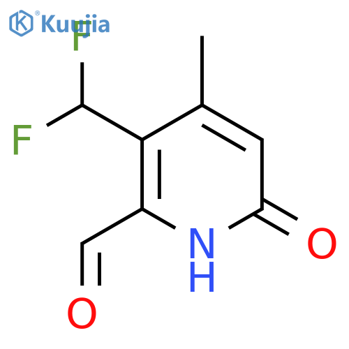 3-(Difluoromethyl)-6-hydroxy-4-methylpyridine-2-carboxaldehyde structure