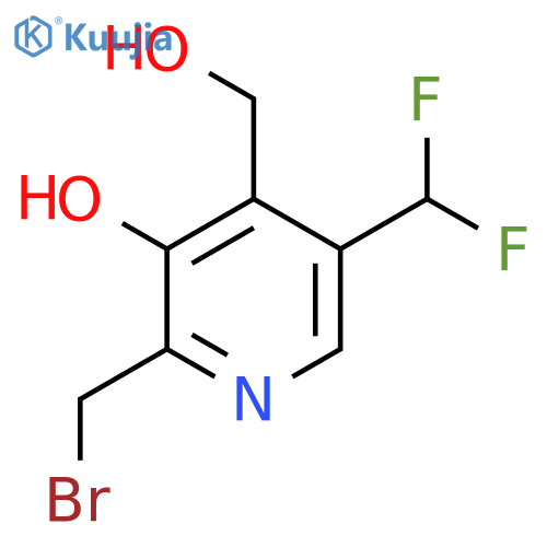 2-(Bromomethyl)-5-(difluoromethyl)-3-hydroxypyridine-4-methanol structure