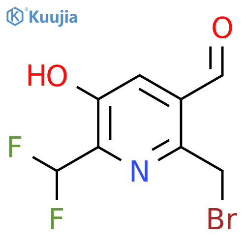 2-(Bromomethyl)-6-(difluoromethyl)-5-hydroxypyridine-3-carboxaldehyde structure