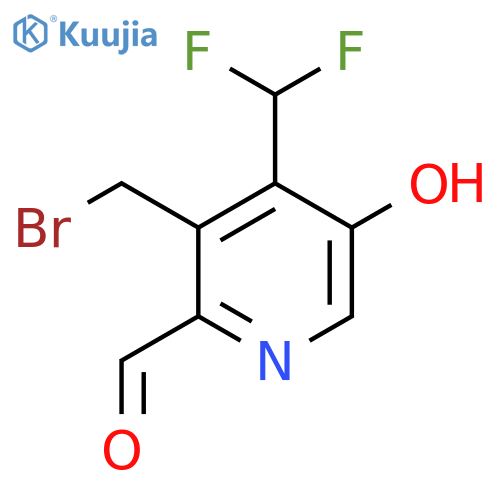 3-(Bromomethyl)-4-(difluoromethyl)-5-hydroxypyridine-2-carboxaldehyde structure