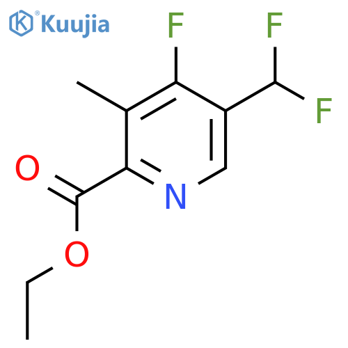 Ethyl 5-(difluoromethyl)-4-fluoro-3-methylpyridine-2-carboxylate structure