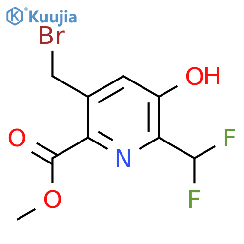 Methyl 5-(bromomethyl)-2-(difluoromethyl)-3-hydroxypyridine-6-carboxylate structure