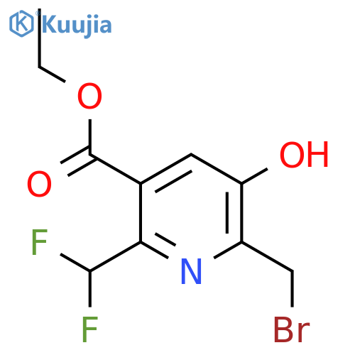 Ethyl 2-(bromomethyl)-6-(difluoromethyl)-3-hydroxypyridine-5-carboxylate structure