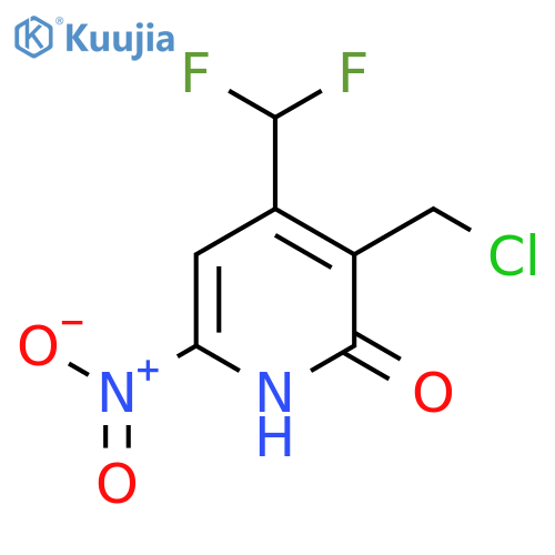 3-(Chloromethyl)-4-(difluoromethyl)-2-hydroxy-6-nitropyridine structure