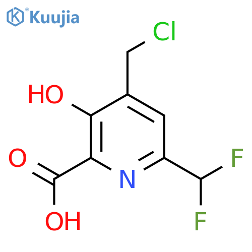 4-(Chloromethyl)-6-(difluoromethyl)-3-hydroxypyridine-2-carboxylic acid structure