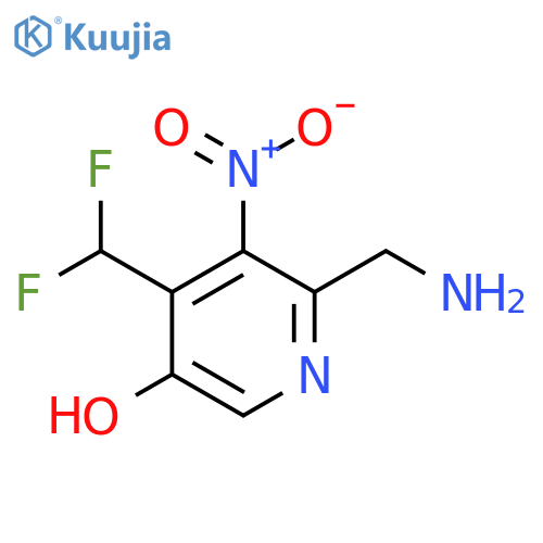 2-(Aminomethyl)-4-(difluoromethyl)-5-hydroxy-3-nitropyridine structure