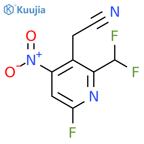 2-(Difluoromethyl)-6-fluoro-4-nitropyridine-3-acetonitrile structure