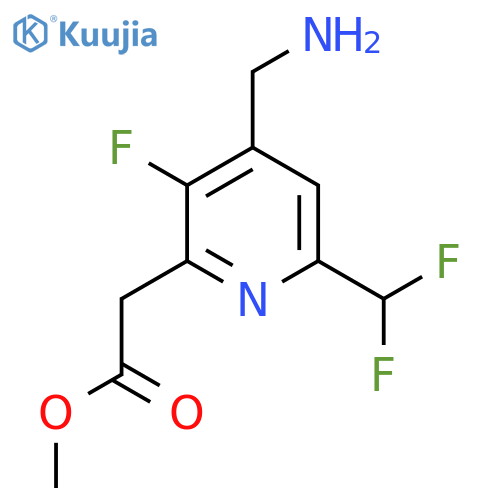 Methyl 4-(aminomethyl)-6-(difluoromethyl)-3-fluoropyridine-2-acetate structure