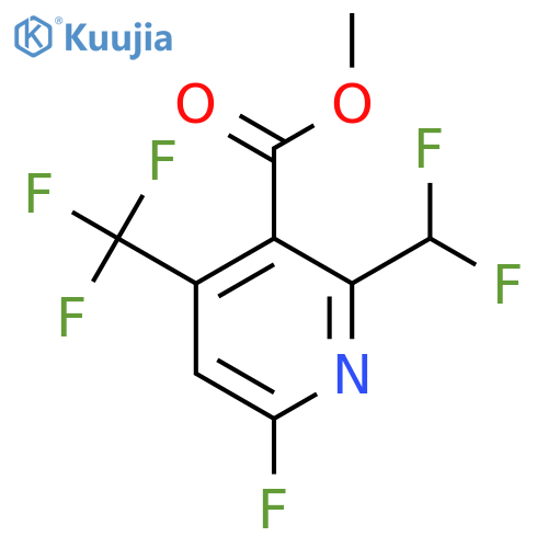 Methyl 2-(difluoromethyl)-6-fluoro-4-(trifluoromethyl)pyridine-3-carboxylate structure