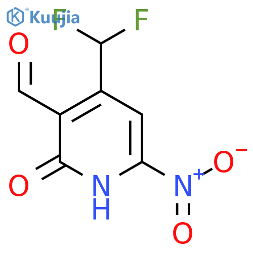 4-(Difluoromethyl)-2-hydroxy-6-nitropyridine-3-carboxaldehyde structure