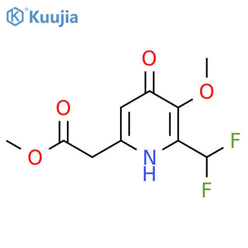 Methyl 2-(difluoromethyl)-4-hydroxy-3-methoxypyridine-6-acetate structure