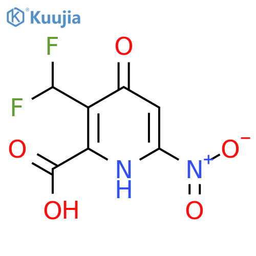 3-(Difluoromethyl)-4-hydroxy-6-nitropyridine-2-carboxylic acid structure