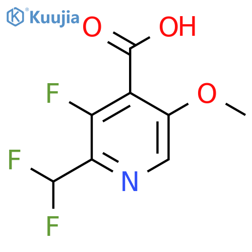 2-(Difluoromethyl)-3-fluoro-5-methoxypyridine-4-carboxylic acid structure