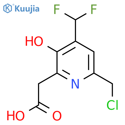 6-(Chloromethyl)-4-(difluoromethyl)-3-hydroxypyridine-2-acetic acid structure